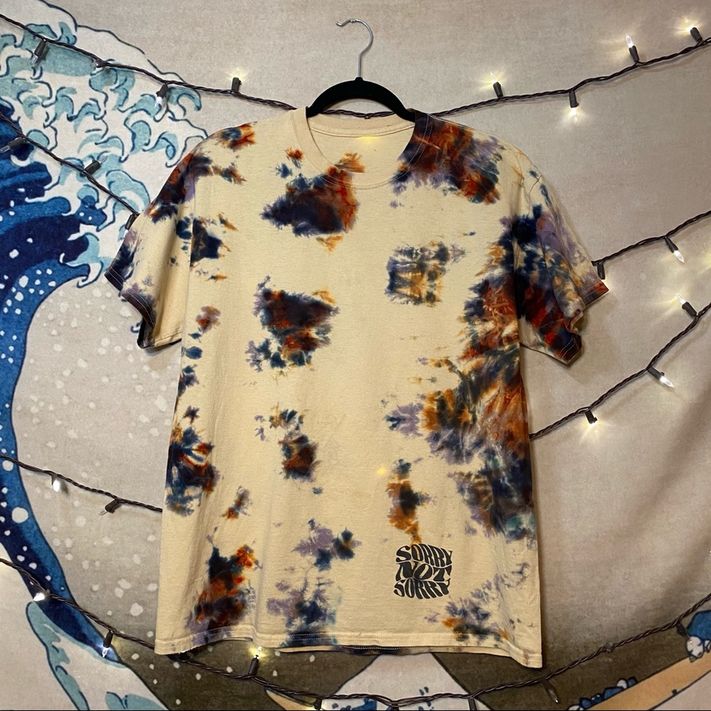 Sorry Not Sorry Crispy Tie Dye Shirt Size L